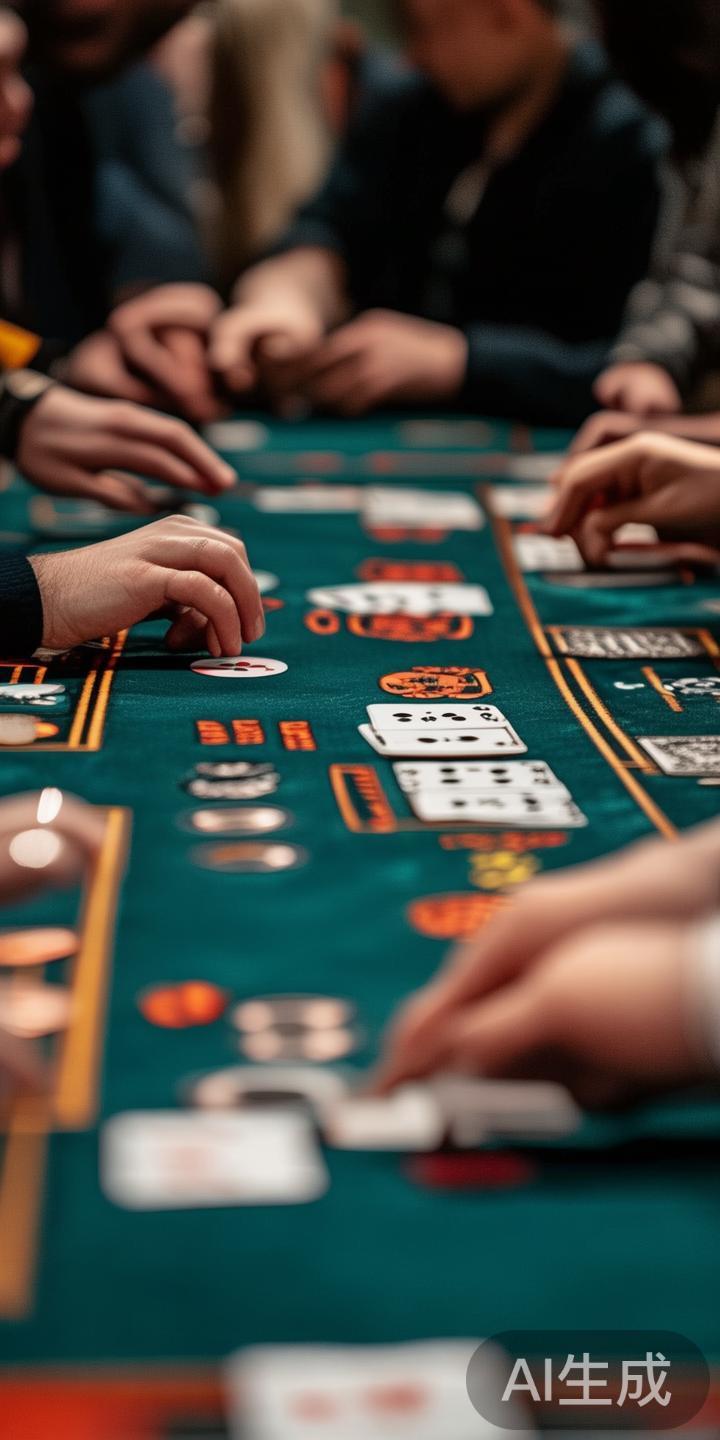 二十一点则是一场考验玩家技巧与运气的对决，玩家试图